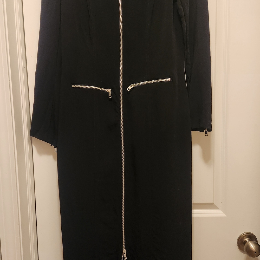 Zara Black Dress with Silver Zippers